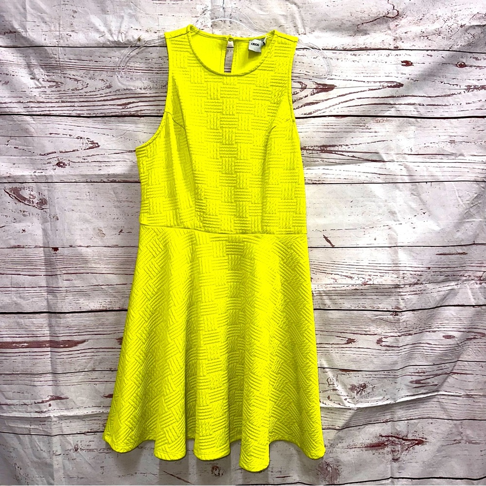 ASOS Lime Green Skater Dress Size 8